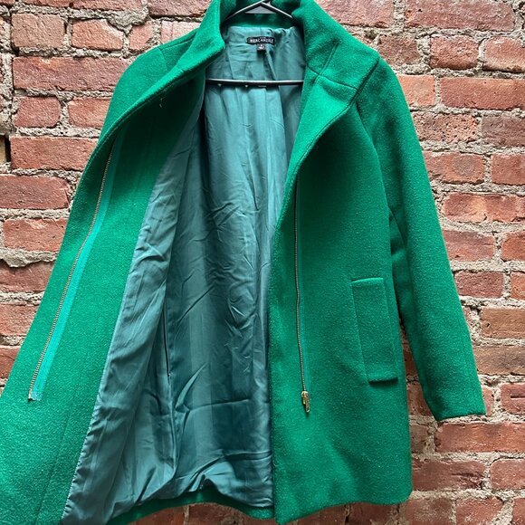 J. Crew Women's City Coat wool trench in emerald green, size 0 - Picture 3 of 6